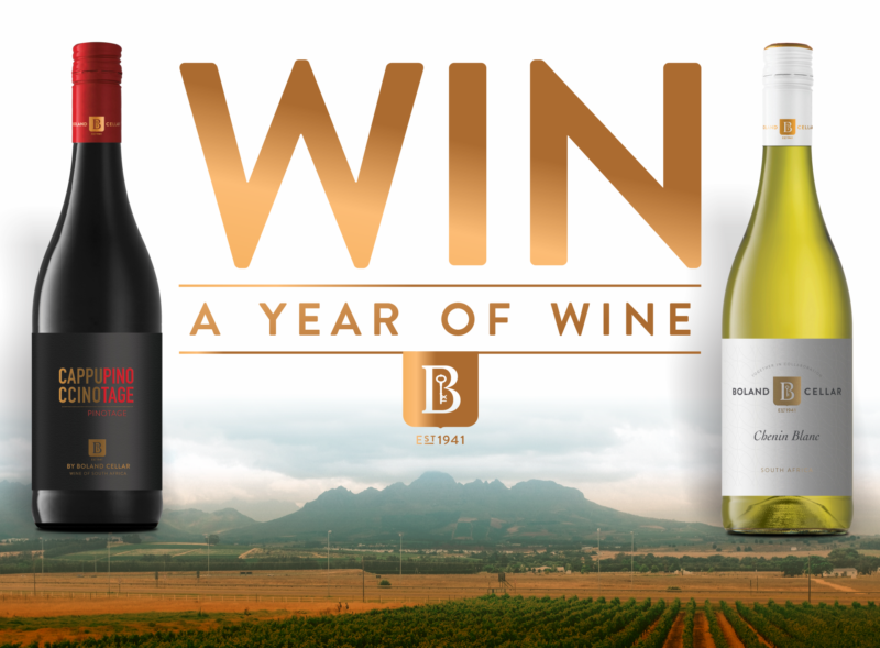 Wine A Year of Wine with Boland Cellar Slip into Spring this year with beautifully crafted wines from #BolandCellar and stand a chance to #WinAYearOfWine at the selected participating retail outlets. Check it out 120 bottles it is!